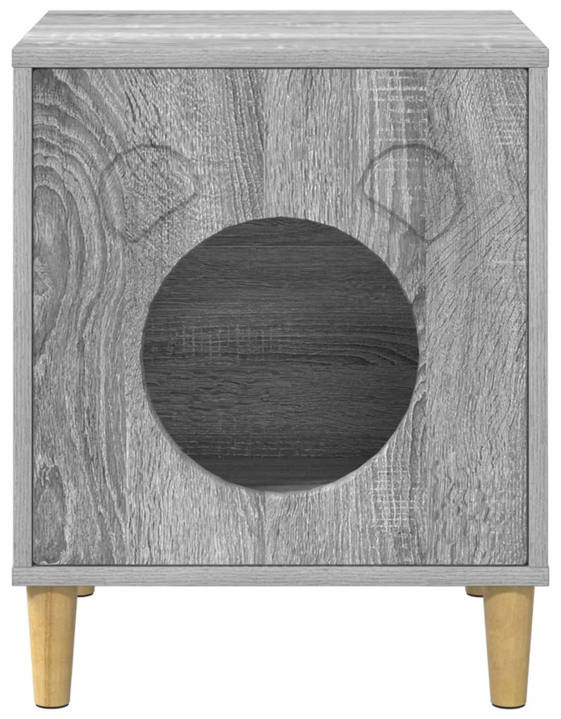 vidaXL Σπίτι Γάτας Γκρίζο Σονομα 42,5 x 40 x 53 εκ Επεξεργασμένο ξύλο