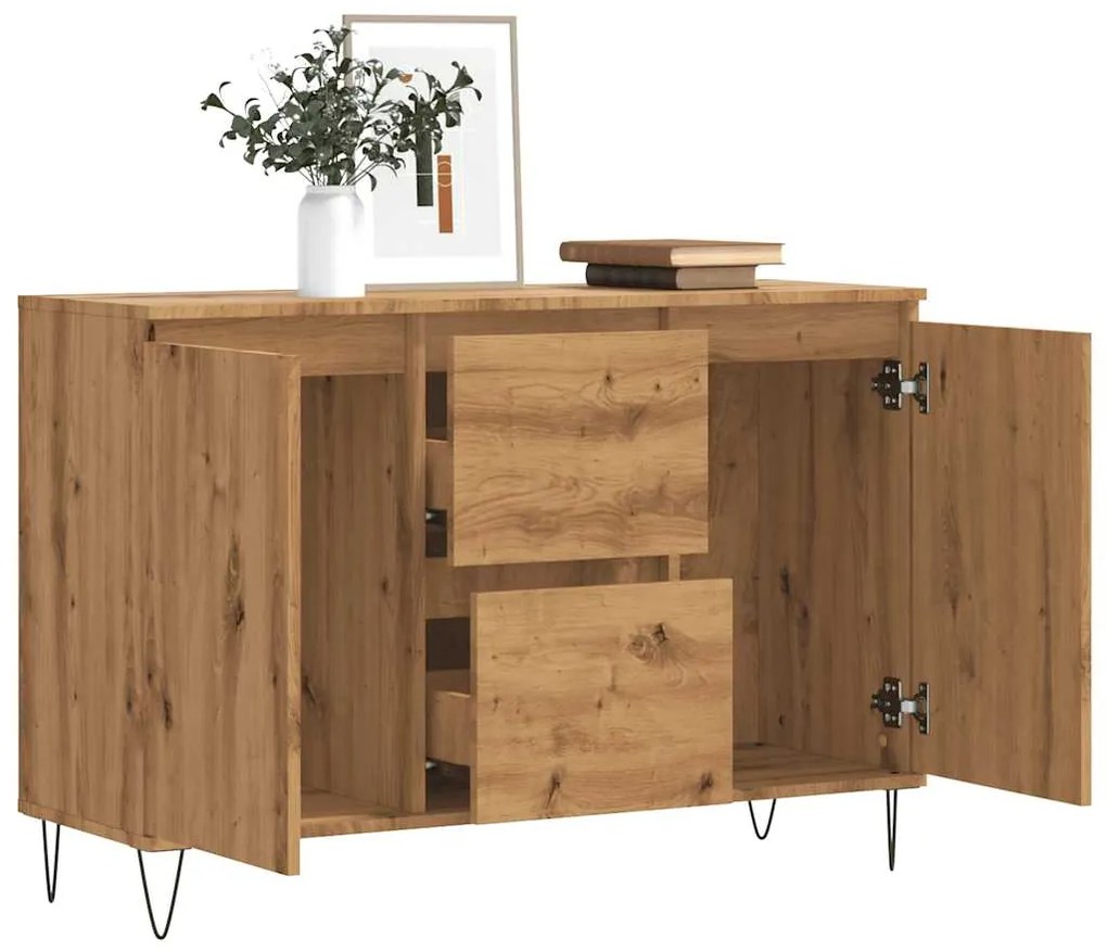 vidaXL Μπουφές Δρυς τεχνίτης 104 x 35 x 70 εκ. από Επεξεργασμένο Ξύλο