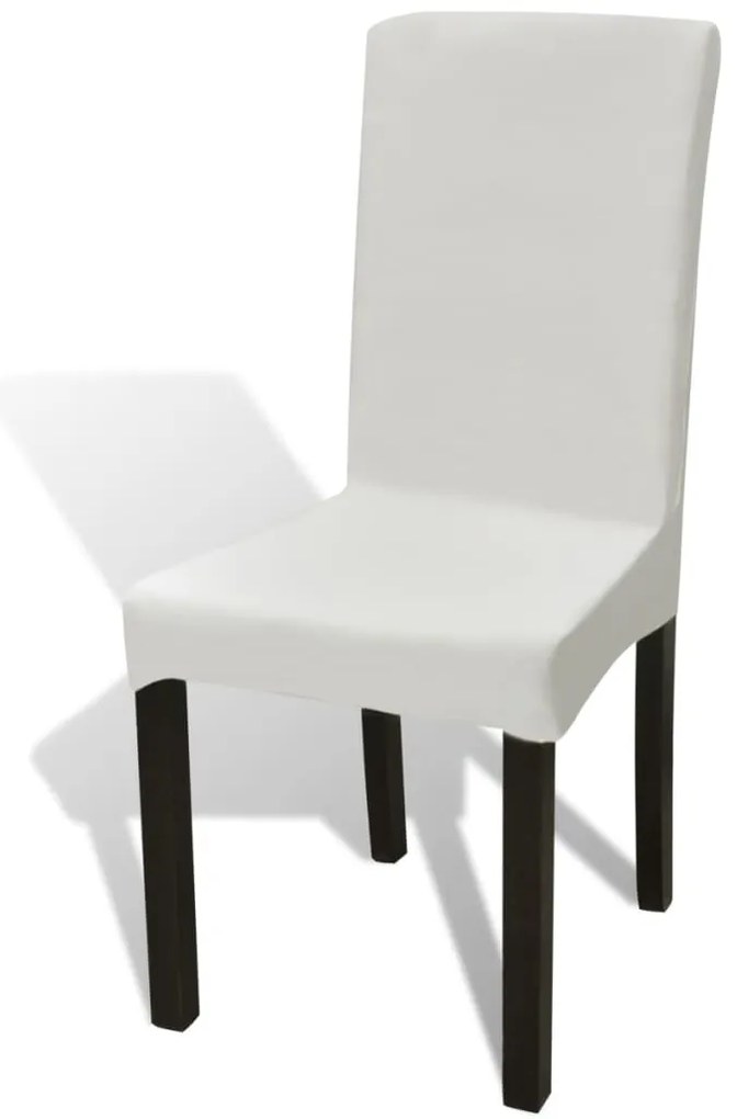 Κάλυμμα Καρέκλας Ελαστικό Ίσιο 6 τεμ. Κρεμ