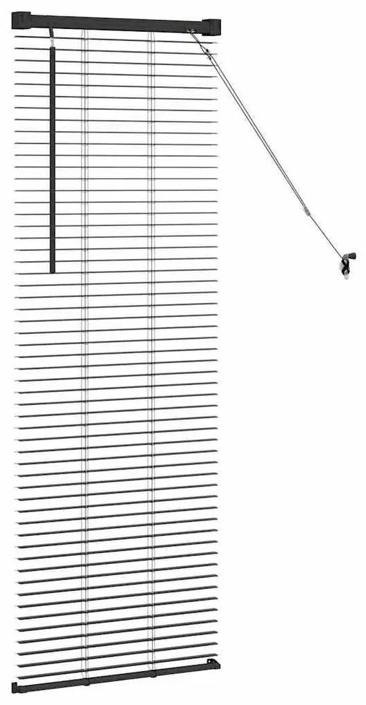 vidaXL Ρολό Παραθύρου με κουρτίνες Μαύρο Αλουμίνιο