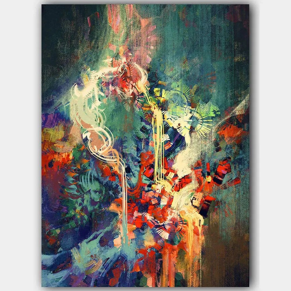 Πίνακας Καμβάς 441HPE1353 70x100cm Multi Wallity Vertical Ξύλο, Καμβάς