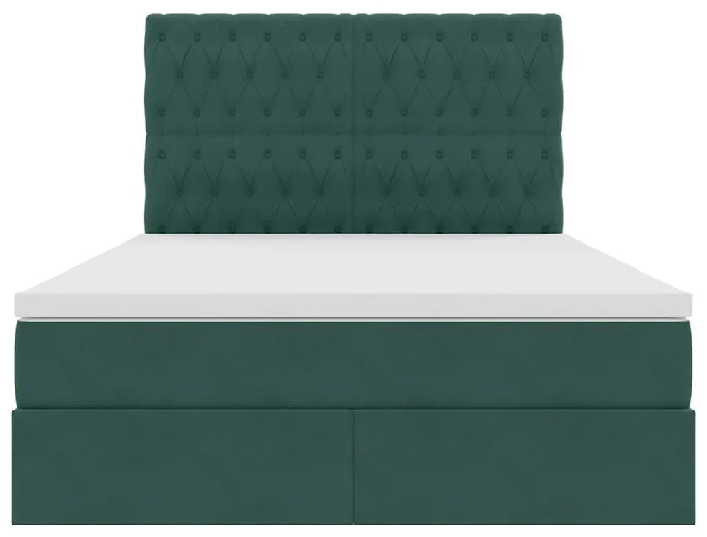 vidaXL Κρεβάτι με αποθηκευτικό χώρο και LED 140 x 190 cm Βελούδο