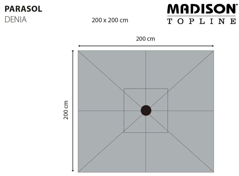 MADISON ΟΜΠΡΕΛΑ DENIA ΕΚΡΟΥ 200 X 200 ΕΚ. 447149