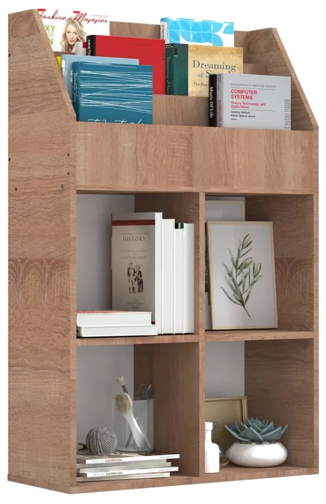 vidaXL Παιδική Ραφιέρα Περιοδικών Sonoma Δρυς 71x30x114εκ Μοριοσανίδα