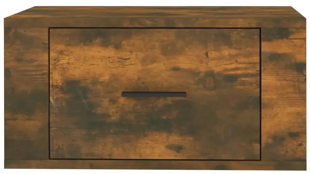 vidaXL Κομοδίνο Επιτοίχιο Καπνιστή Δρυς 50x36x25 εκ.