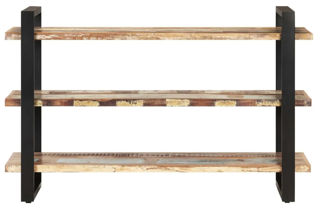 Ραφιέρα με 3 Ράφια 120 x 40 x 75 εκ. Μασίφ Ανακυκλωμένο Ξύλο - Πολύχρωμο