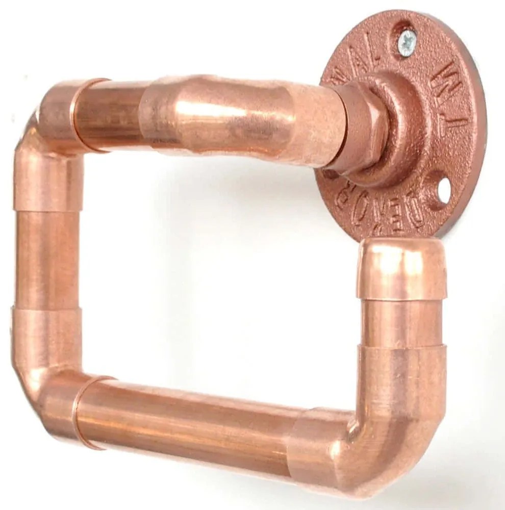 Χαρτοθήκη 792EVL2764 16x7x12cm Rose Gold Hanah Home Χαλκός