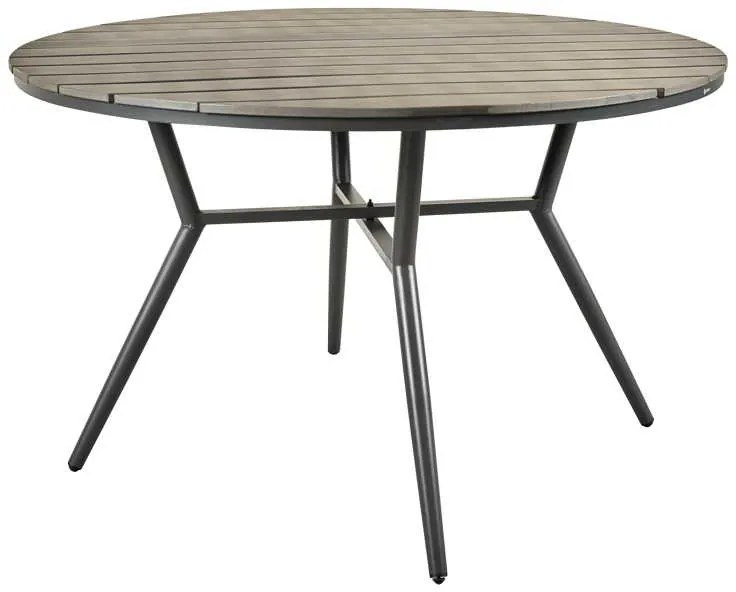 Τραπεζαρία Appa-Moly σετ 5τεμ pakoworld αλουμίνιο και plywood σε ανθρακί απόχρωση Φ120x74εκ