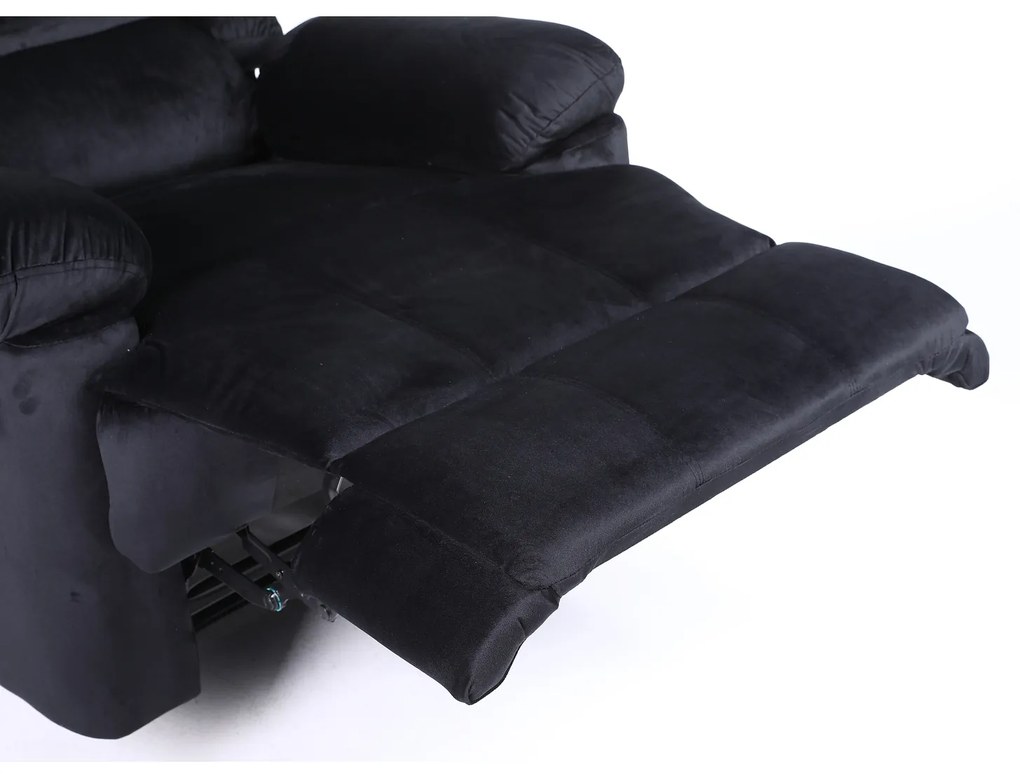 Πολυθρόνα Ανακλινόμενη ArteLibre CARINAE Μαύρο Βελούδο 93x90x100cm