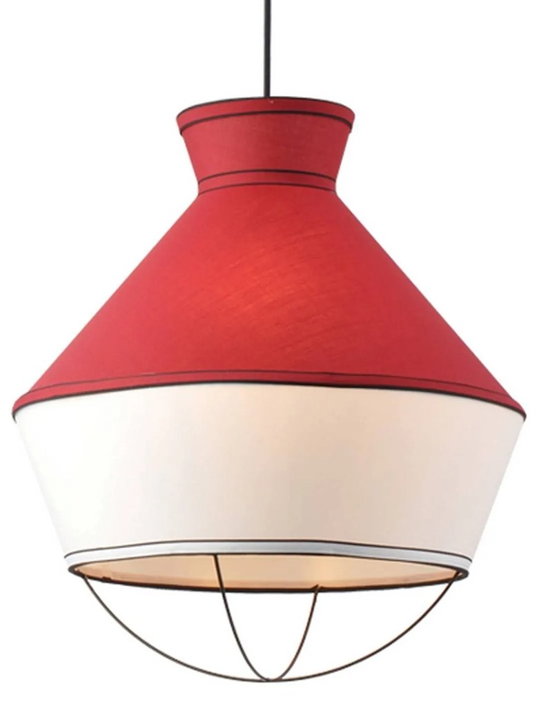 Φωτιστικό Οροφής V371963PR Bordo Metal, Fabric