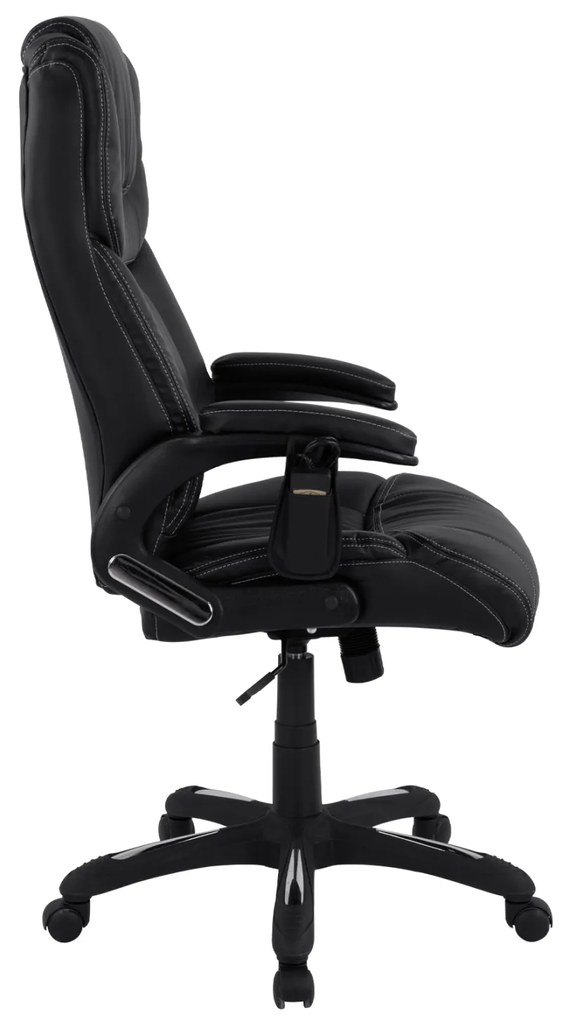ΚΑΡΕΚΛΑ ΓΡΑΦΕΙΟΥ THORIN HM1050.01 ΜΕ MASSAGE ΜΑΥΡΗ HOMEMARKT 62x70x127Y εκ.