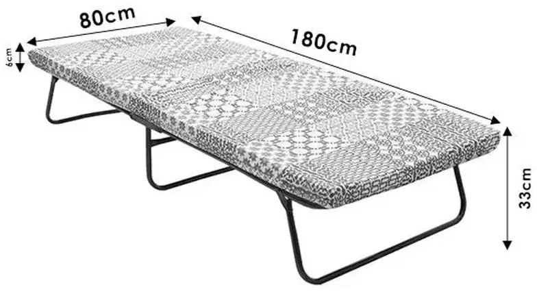 Πτυσσόμενο κρεβάτι - Ράντζο CAMP 80x180 εκ. 80x180x33 εκ.