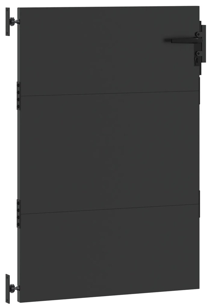 vidaXL Πύλη Κήπου Μαύρο 105 x 125 cm Ατσάλι με Επικάλυψη Πούδρας
