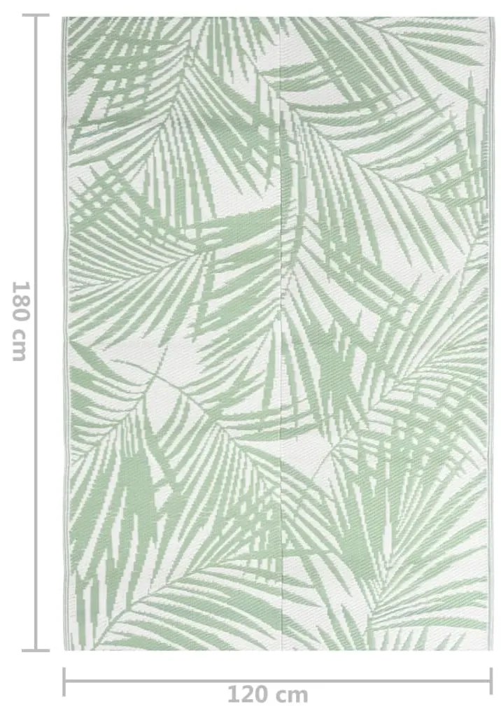 vidaXL Χαλί εξωτερικού χώρου ARAKIL Πράσινο 120x180 cm PP