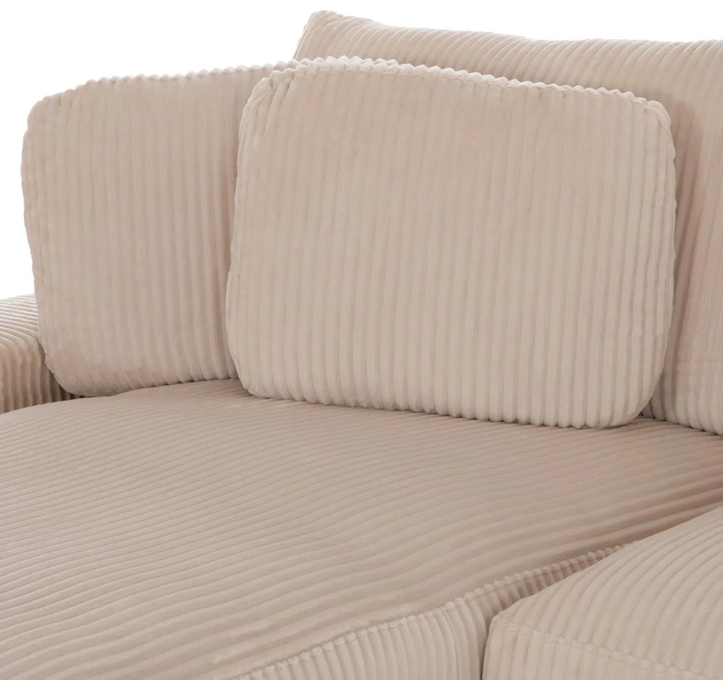 Γωνιακός Καναπές CRANFIELD Αριστερή γωνία σε Μπέζ Ριγέ ύφασμα 313x169x80Υεκ. 313x169x80 εκ.