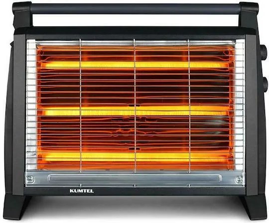 KUMTEL LX-2831 M Σόμπα Χαλαζία με Θερμοστάτη 1800W Black