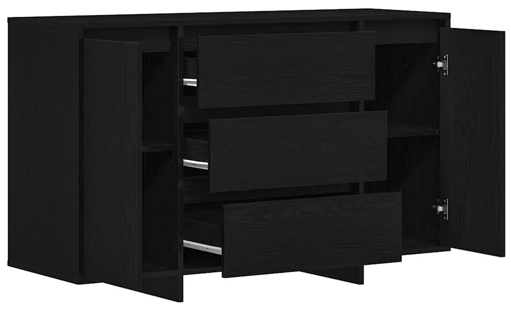 vidaXL Πλαϊνό γραφείο Μαύρη δρυς 120 x 41 x 75 εκ. Επεξεργασμένο ξύλο