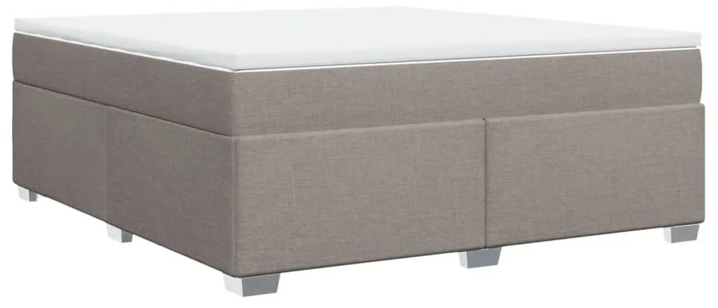 Κρεβάτι Boxspring με Στρώμα Taupe 180x200 εκ. Υφασμάτινο - Μπεζ-Γκρι