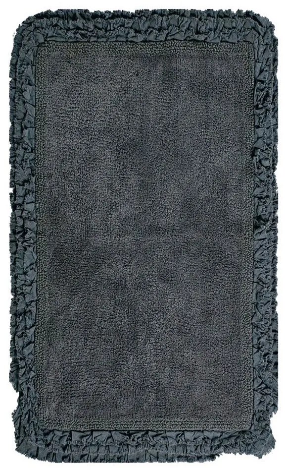 Πατάκι Μπάνιου Rafla 24 Anthracite Kentia 60Χ90 60x90cm 100% Cotton