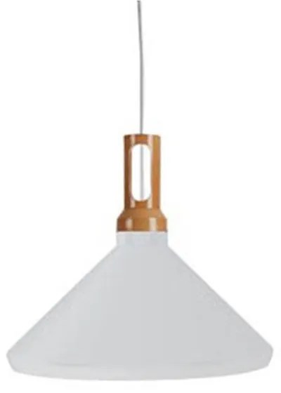 Φωτιστικό Οροφής 1512-W White Metal,Wood