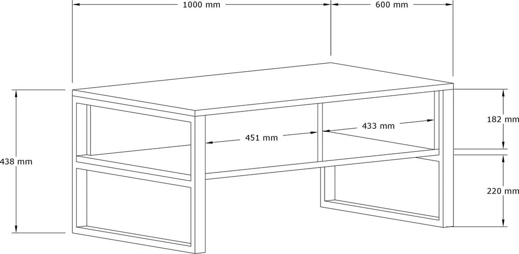 Coffee Table Devon - White White