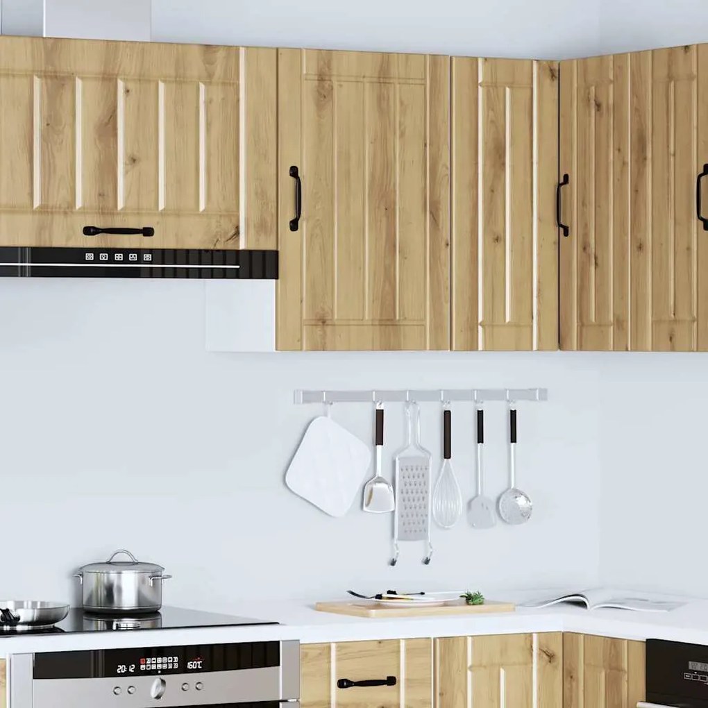 ντουλάπι τοίχου κουζίνας "Lucca" Artisan Oak Engineered Wood - Καφέ