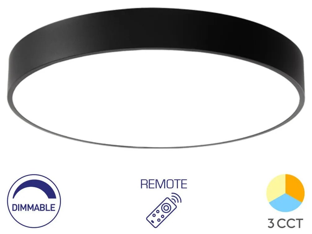 Φωτιστικό Οροφής Braytron BH16-04291 Μαύρο Ματ (Black Mat) CCT3