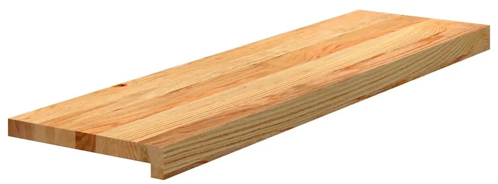 vidaXL Πατάκια Σκάλας 12 τεμ. Ανοιχτό Καφέ 90x25x2 cm Ξύλο Δρυός