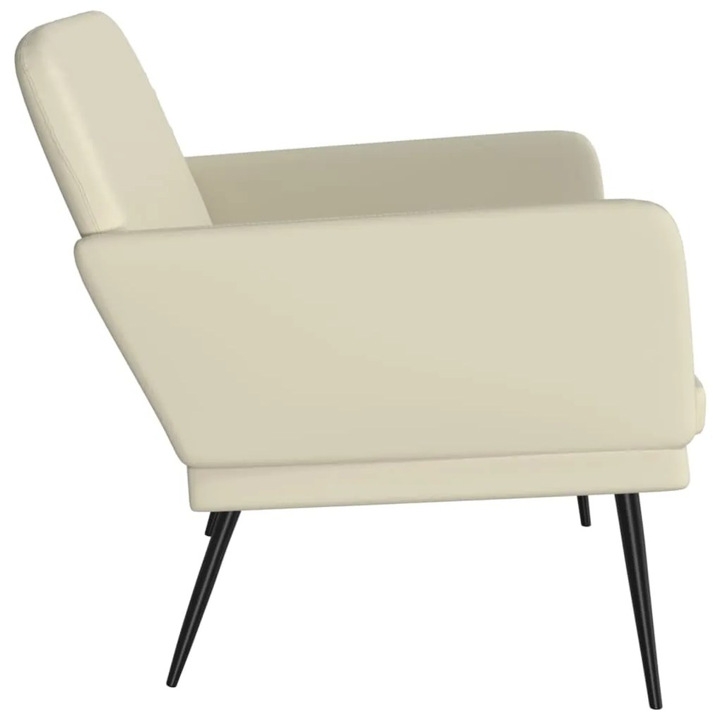 vidaXL Πάγκος Κρεμ 107x80x81 εκ. από Συνθετικό Δέρμα