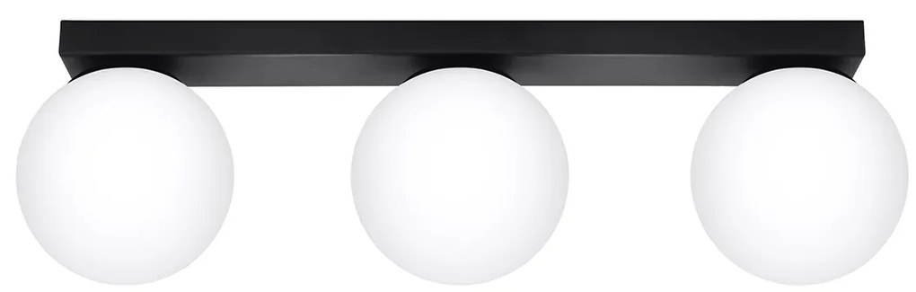 Sollux Φωτιστικό οροφής Yoli 3,χάλυβας/γυαλί,3xG9/12w,μαύρο