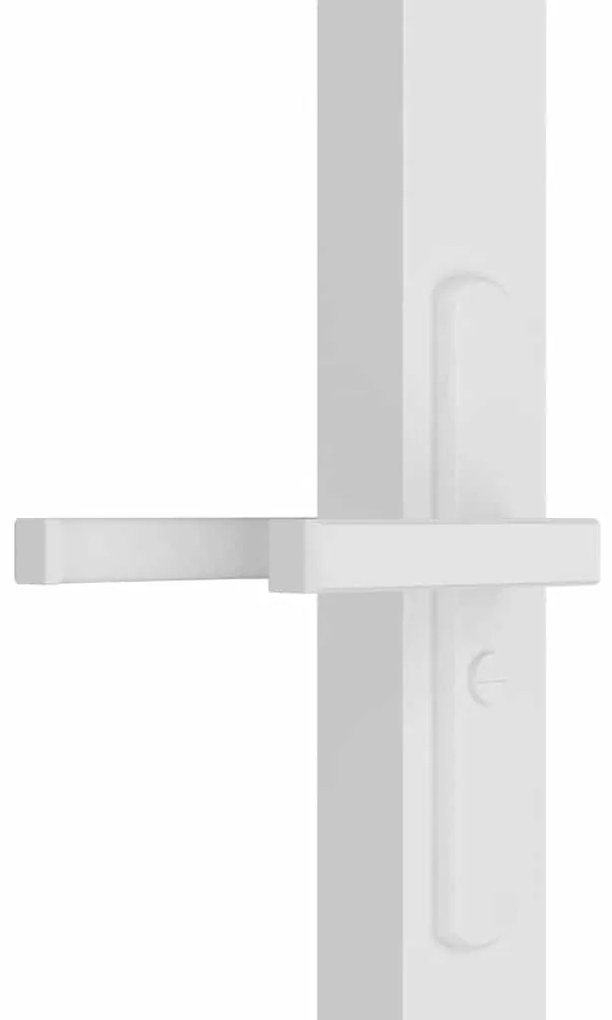vidaXL Εσωτερική Πόρτα 102,5x201,5 εκ. Λευκή ESG Γυαλί και Αλουμίνιο