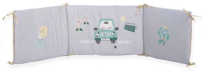 Πάντα Κούνιας Green Car Grey 60+67+60x40 Nef-Nef Homeware