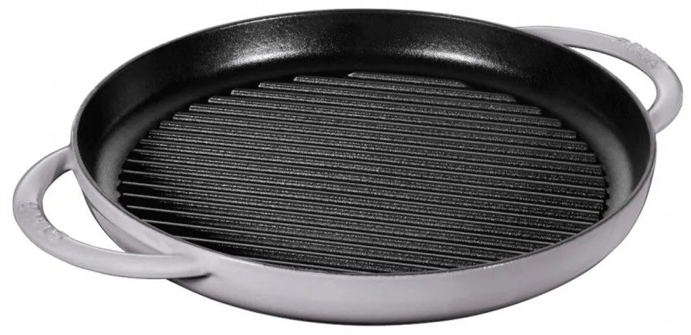 Γκριλιέρα Μαντεμένιο Στρογγυλό Cherry 40511-782 Φ30cm Grey Staub 30cm Cast Iron