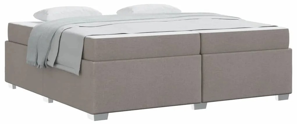 vidaXL Σκελετός Κρεβατιού Taupe 200 x 200 cm ύφασμα