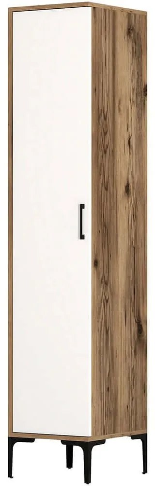 Ντουλάπα Μονόφυλλη Kumsal 845HCT5410 40x47,5x201,4cm Walnut-White Μονόφυλλη