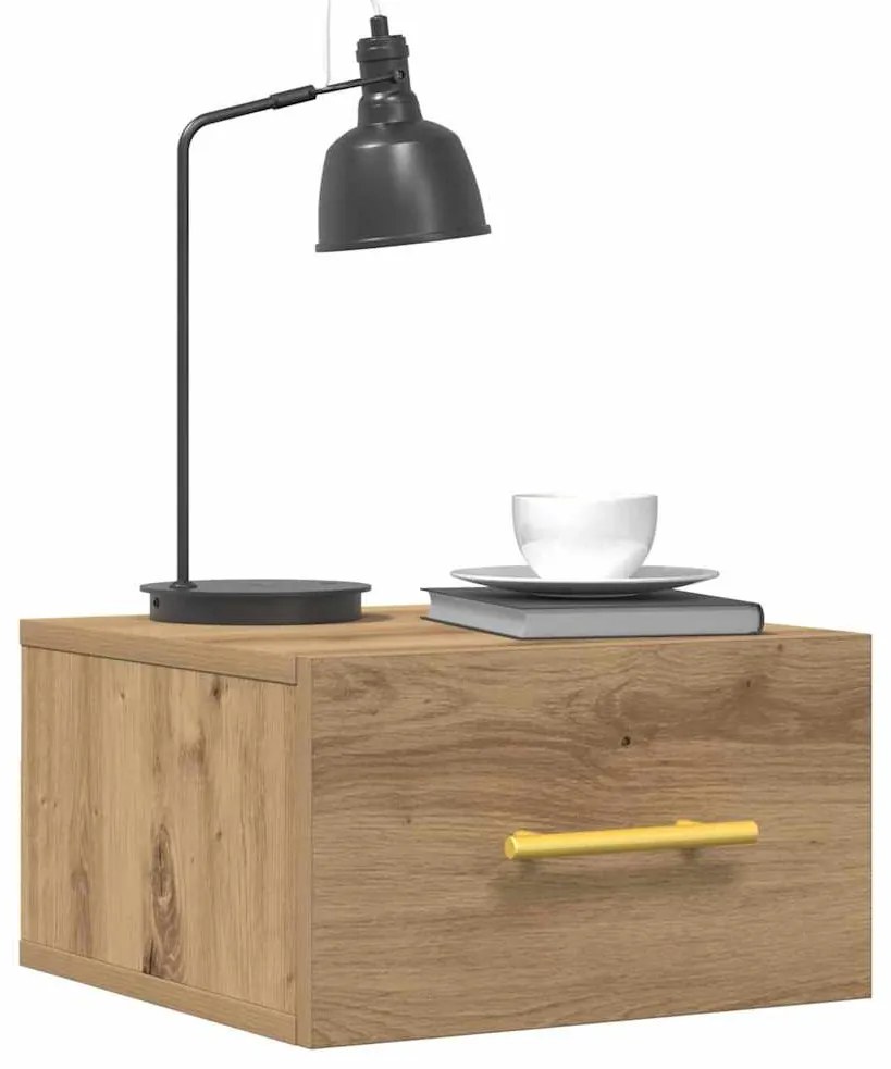 vidaXL Κομοδίνο 2 pcs artisan δρυς 35 x 35 x 20 εκ Επεξεργασμένο ξύλο