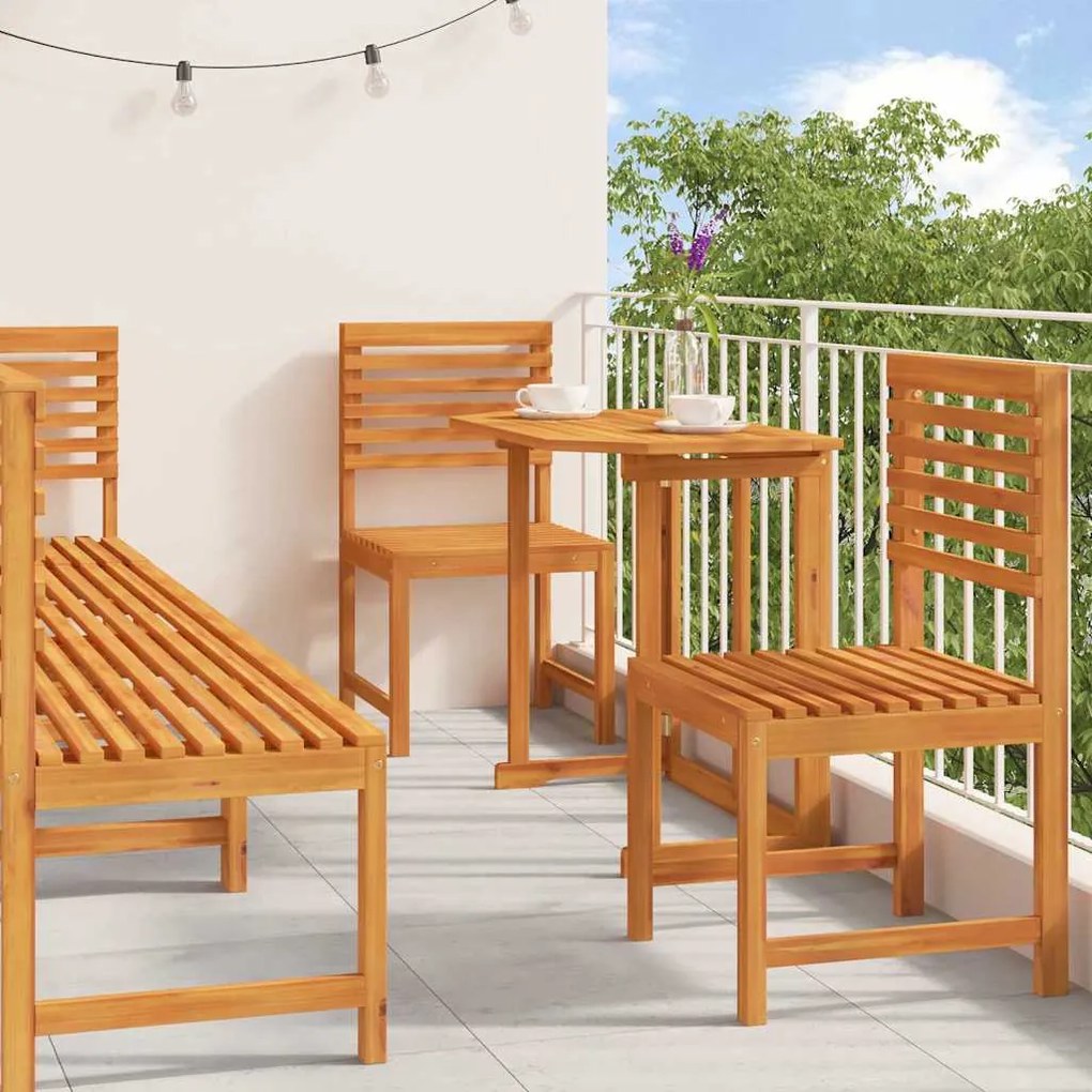 vidaXL Σετ Μπιστρό Κήπου 6 pcs Καφέ Μασίφ ξύλο ακακίας