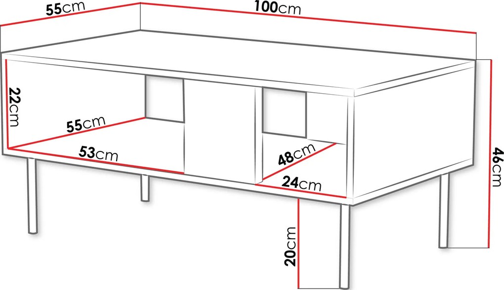 Τραπεζάκι σαλονιού Lucca-Leuko