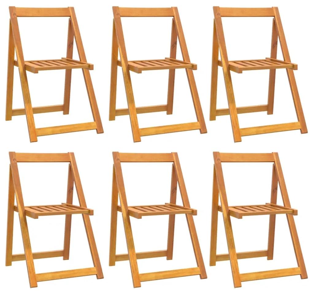 vidaXL Καρέκλες Πτυσσόμενες 6 τεμ. από Μασίφ Ξύλο Ακακίας