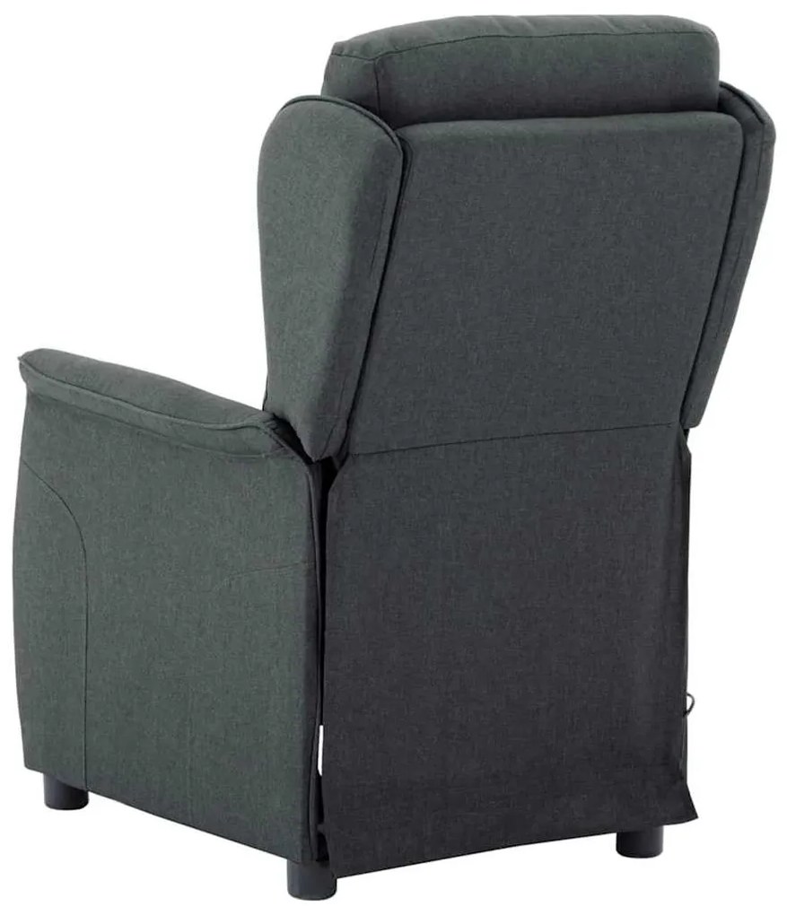 vidaXL Καρέκλα μασάζ Σκούρο γκρι 67.5 x 93.5 x 101.5 εκ ύφασμα