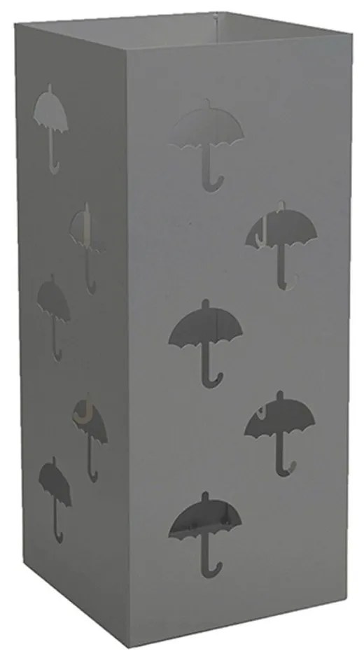 Ομπρελοθήκη Τετράγωνη 25-163 22x22x50cm Matte Grey Pam&amp;Co Stainless Steel