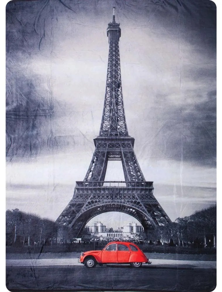 Borea Κουβέρτα 3D Eiffel Καναπέ 130 x 160 cm Γκρι