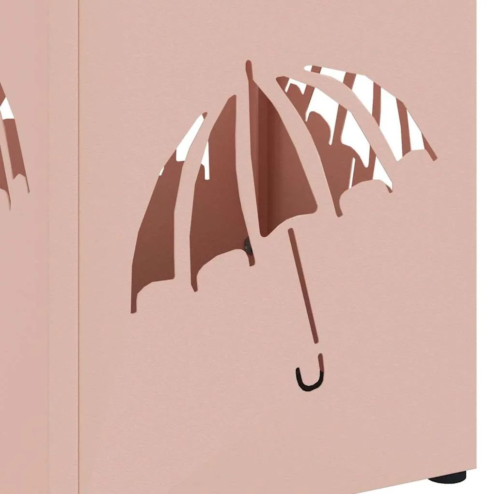 vidaXL Σχέδιο & βάση αποθήκευσης Ροζ 15.5 x 15.5 x 49 εκ Μέταλλο