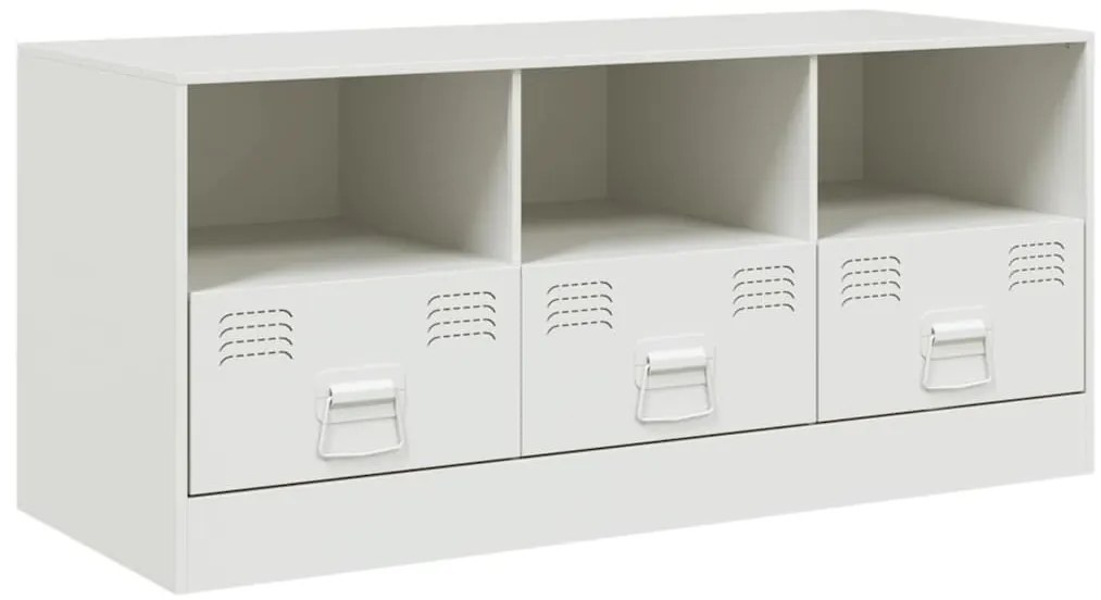 vidaXL Έπιπλο Τηλεόρασης Λευκό 99x39x44 εκ. από Ατσάλι