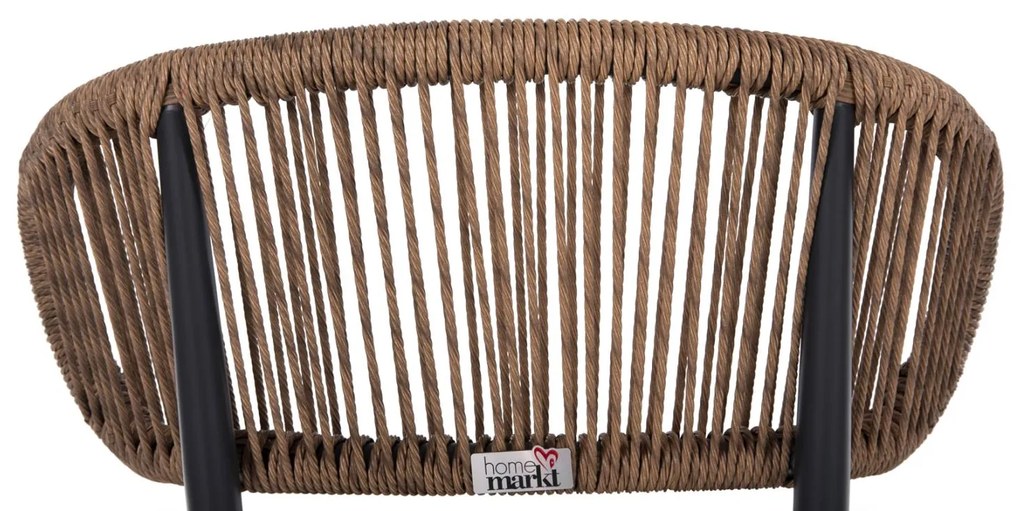 Καρέκλα EULO C6049.03 Αλουμινίου Ανθρακί με Συνθετικό Rattan Γκρί 49x60x78Υ εκ. 49x60x78 εκ.