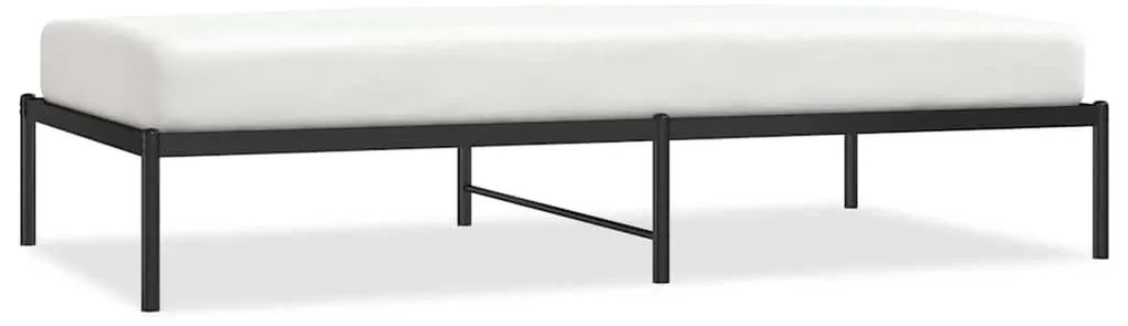 vidaXL Μεταλλικό πλαίσιο κρεβατιού Μαύρο 100x190 cm