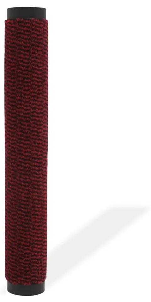 vidaXL Πατάκι Απορροφητικό Σκόνης Ορθογώνιο Κόκκινο 60x90 εκ. Θυσανωτό