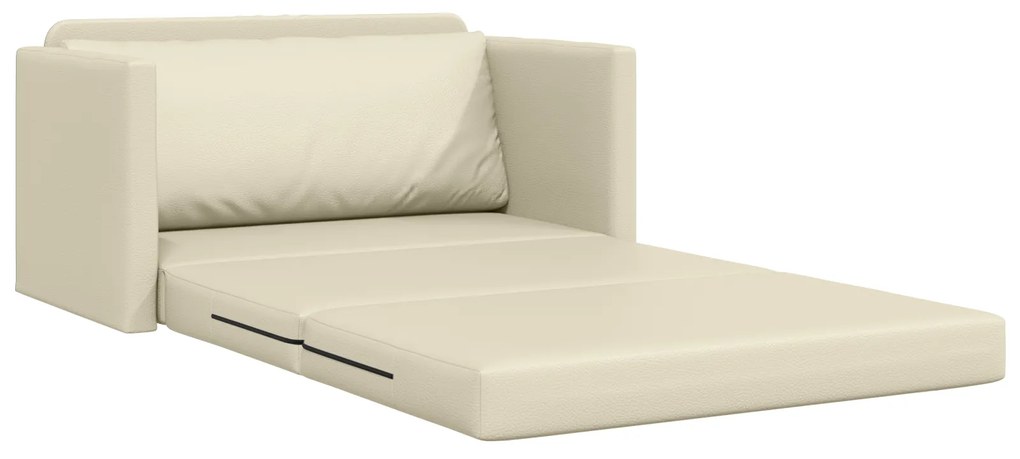 vidaXL Καναπές Κρεβάτι 2 σε 1 Κρεμ 124x71x78 cm Τεχνητό Δέρμα