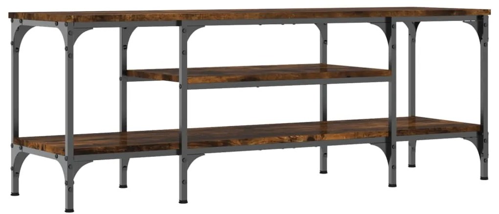 vidaXL Έπιπλο Τηλεόρασης Καπνιστή Δρυς 121x35x45 εκ. Επεξ. Ξύλο/Σίδερο