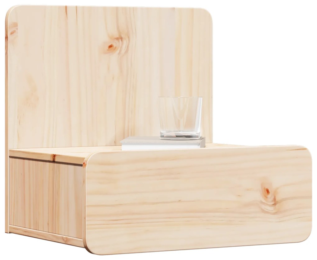 vidaXL Κομοδίνο 2 pcs Καφέ 44 x 32.5 x 40 εκ. Μασίφ ξύλο πεύκου